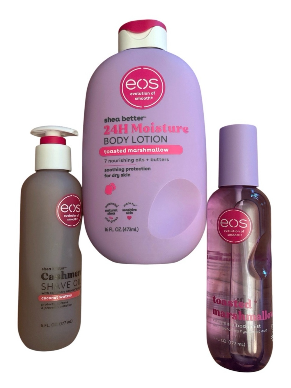 EOS BUNDLE | Toasted Marshmallow Body Lotion Toasted Body Mist Coconut Shave Oil
